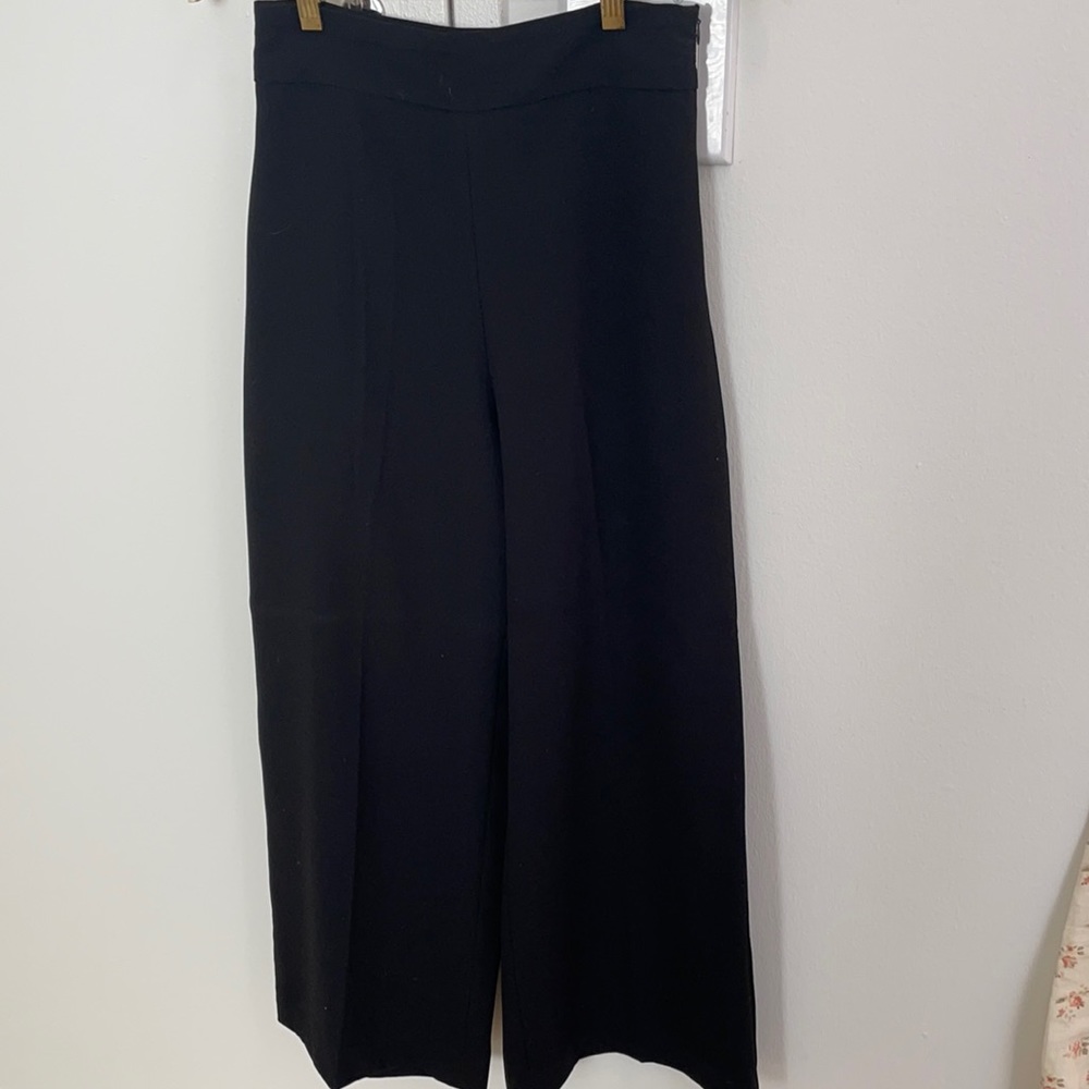 Zara high rise wide leg dress pant. Side zipper